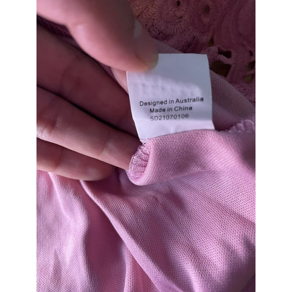 NWT Showpo. Kiss Me Quick One Shoulder Dress Size 6 Dusty Rose - Picture 14 of 14